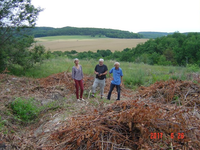 Réunion sur le site de la futire reforestation pédagogique biodverse de ReulleVergy le 26 juin 2017.