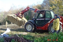 Livraison de la paille par l'agriculture Mr Fabien NAUDIN de Reulle Vergy. 14 novembre 2017.