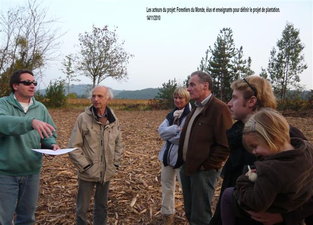 Réunion du 14 novembre 2010 sur la parcelle de la future forêt biodiverse de Savigny-les-Beaune