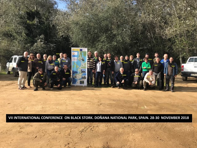 Conférenciers de la septième conférence internationale Cigogne noire en Espagne. 28 - 30 novembre 2018