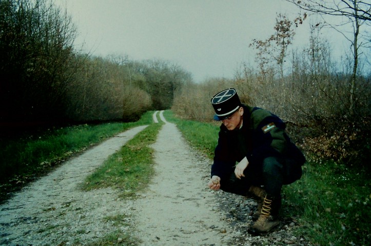 Le garde forestier Pascal CHARGERE en mission de police de l'environnement, surveillance de la fréquentation motorisée des forêts.