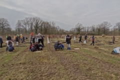 plantation du vendredi 18 mars 2022. Afforestation pédagogique biodiverse de Sant Julien.