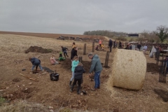 Afforestation pédagogique biodverse de Cour l'Evéque. Jeudi 3 mars 2022.