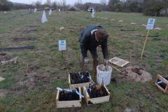 Plantation du 31 mars 2022. Afforestation pédagogique biodiverse de Couternon