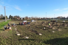 Plantation 16 décembre 2022 afforestation pédagogique biodiverse de Saulon la chapelle.