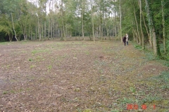 Le terrain de la future création forestière pédagogique biodiverse de Clénay en octobre 2013.