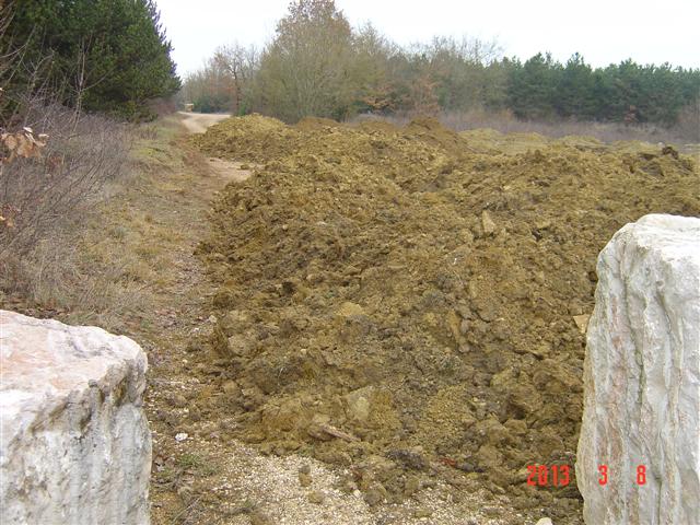 Derniers travaux de préparation du sol. Réhabilitation forestière pédagogique biodiverse de Villers la faye. Année scolaire 2012-2013.