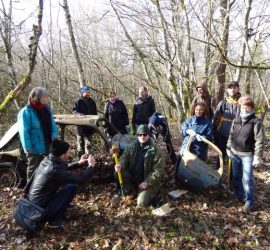 Extraction d'une épave le 8 février 2020.